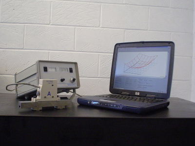 Illustration of Surfsure software with a level ready to calibarte a surface table